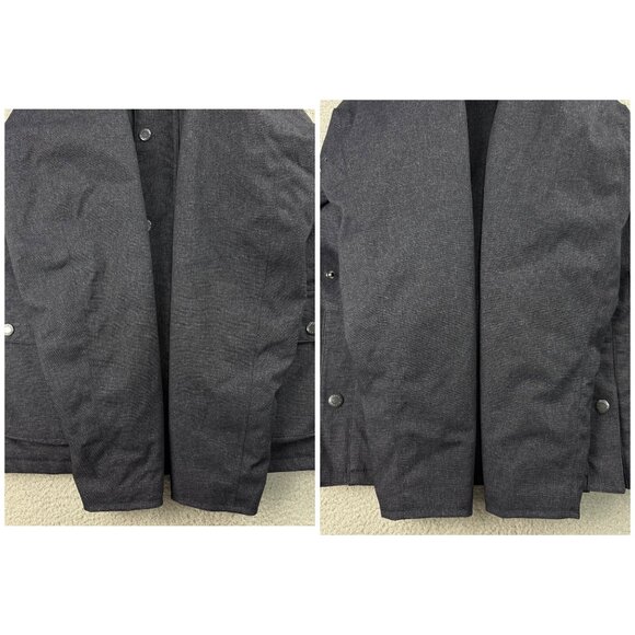 Barbour Jacket Men Medium Navy Blue Winter Bedale Waterproof Padded Quilted Coat - Picture 11 of 12